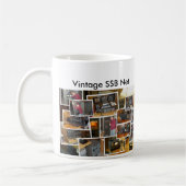 mug_collage、mug_gkzcollage、ヴィンテージSSBの網、V… コーヒーマグカップ (左)