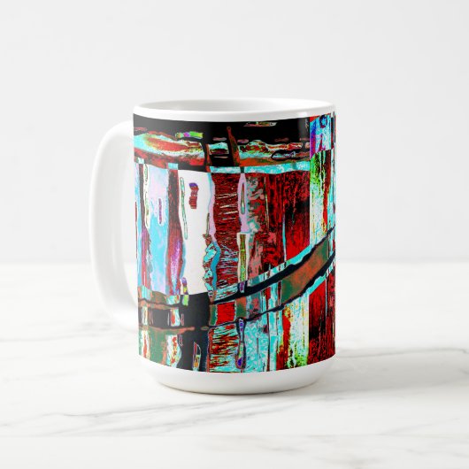 Mug – Collapse Reflection Abstract Design コーヒーマグカップ (正面左)