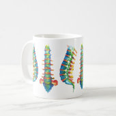 Mug Columna Vertebral Acuarelas コーヒーマグカップ (正面左)