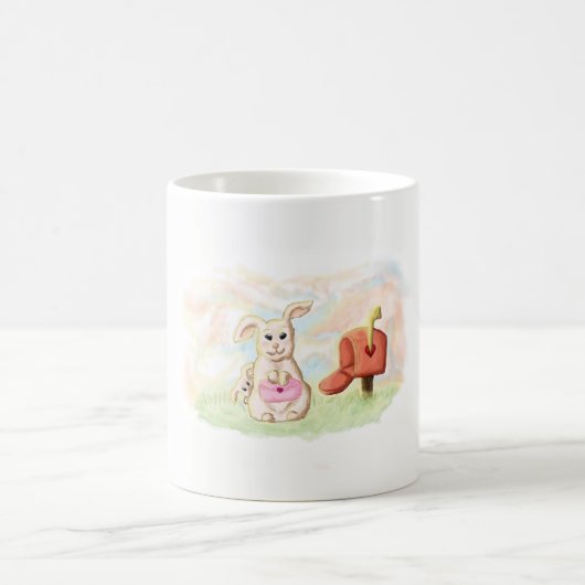 Mug conejito tierno amor san valentin コーヒーマグカップ (中央)
