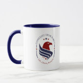 Mug, Constitution Party, Eagle, oval Coffee Mug マグカップ (左)