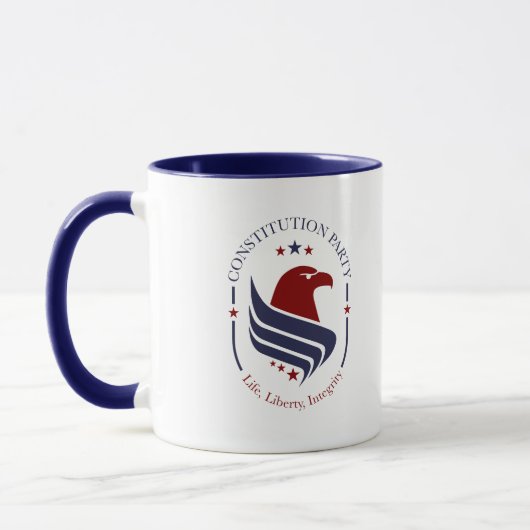 Mug, Constitution Party, Eagle, oval Coffee Mug マグカップ (左)