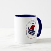 Mug, Constitution Party, Eagle, oval Coffee Mug マグカップ (正面右)