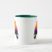 Mug couple d'oiseaux colorés マグカップ (中央)