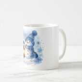 Mug Cozy Winter Snowman with Lantern – Whimsical W コーヒーマグカップ (正面右)