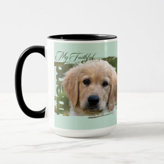 Mug Customizable Pet Photo - "My Faithful Friend" マグカップ (左)