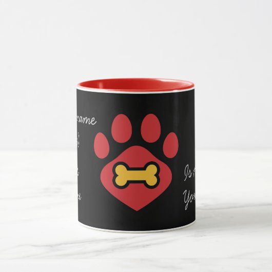 Mug Cute Animal Paw Print マグカップ (中央)