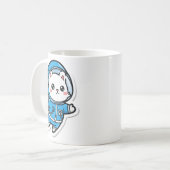 Mug Cute Astronaut Cat Kawaii コーヒーマグカップ (正面左)