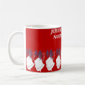 Mug de Noël Joyeux Noël Boîte Cadeau Rouge Blanc コーヒーマグカップ (左)