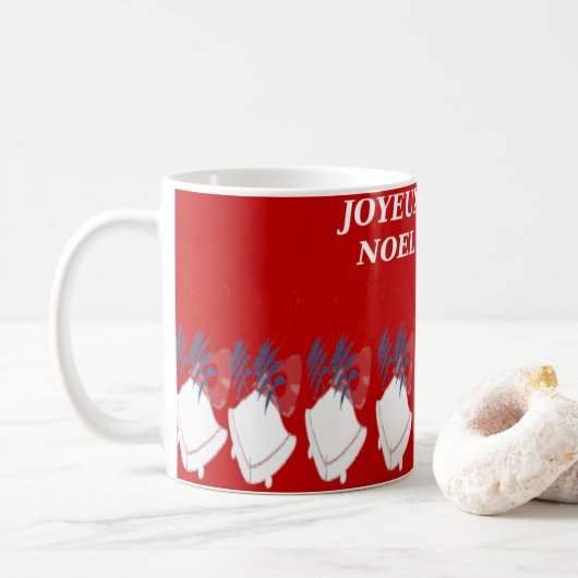 Mug de Noël Joyeux Noël Boîte Cadeau Rouge et Blan コーヒーマグカップ (ドーナツ)