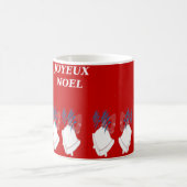 Mug de Noël Joyeux Noël Boîte Cadeau Rouge et Blan コーヒーマグカップ (中央)