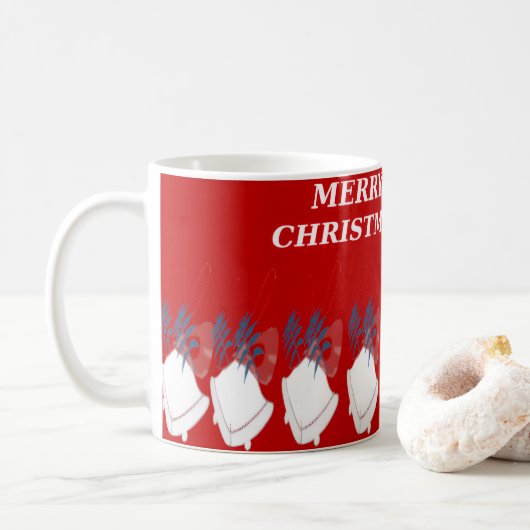 Mug de Noël "Merry Christmas" – Typographie Élégan コーヒーマグカップ (ドーナツ)