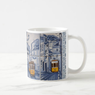 mug déco Lisbonne Azulejos tramway コーヒーマグカップ
