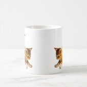 Mug décoré chatons qui jouent. コーヒーマグカップ (中央)