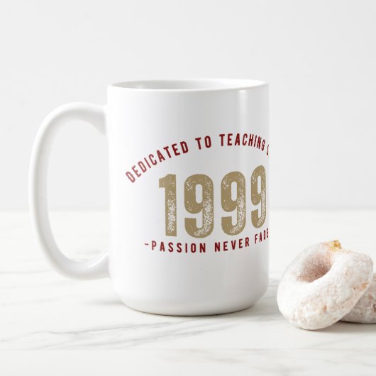 Mug - Dedicated to teaching since 1 | Teacher mug  コーヒーマグカップ (ドーナツ)