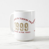 Mug - Dedicated to teaching since 1 | Teacher mug  コーヒーマグカップ (正面左)