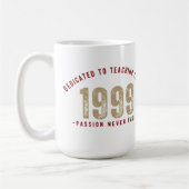 Mug - Dedicated to teaching since 1 | Teacher mug  コーヒーマグカップ (左)
