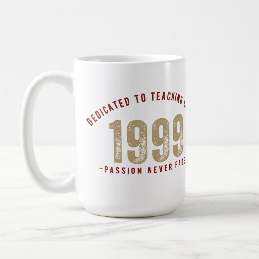 Mug - Dedicated to teaching since 1 | Teacher mug  コーヒーマグカップ (左)