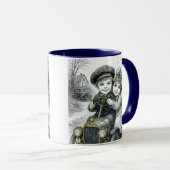 Mug deux enfants dans une voiturette. マグカップ (正面右)