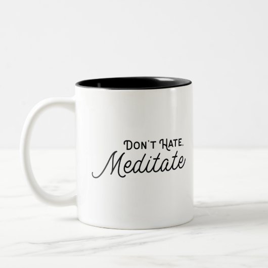 Mug - Don't Hate Meditate ツートーンマグカップ (左)