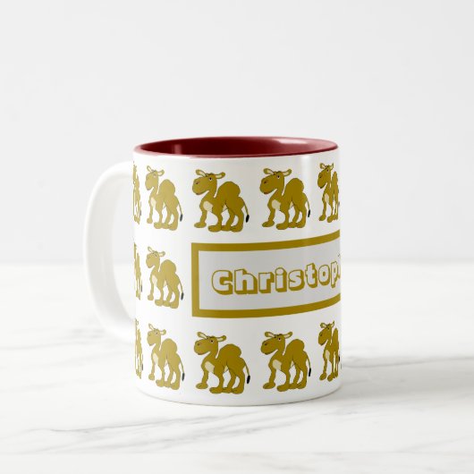 Mug Dromedary Camel Design ツートーンマグカップ (正面左)