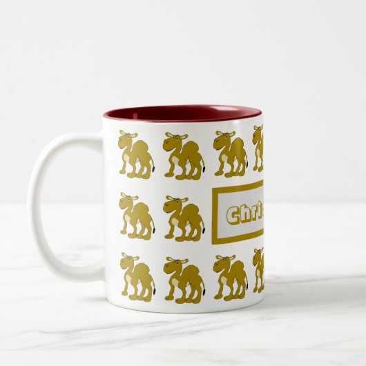 Mug Dromedary Camel Design ツートーンマグカップ (左)