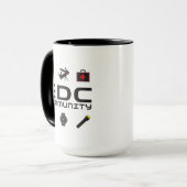 Mug - EDCCロゴ(黒、色付き) マグカップ (正面左)