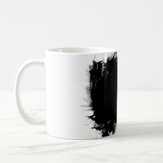 Mug  Edgy Black Ink Splatter Abstract Grunge Desig コーヒーマグカップ (左)