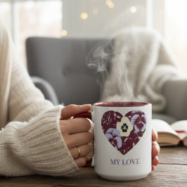 Mug Édition My Love – Cœur Violet マグカップ
