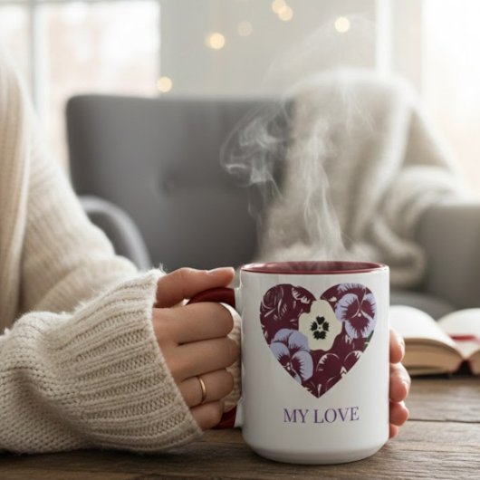 Mug Édition My Love – Cœur Violet マグカップ
