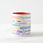 Mug Élégant "Amour - Richesse - Succès" マグカップ (中央)
