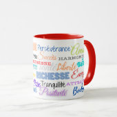 Mug Élégant "Amour - Richesse - Succès" マグカップ (正面右)