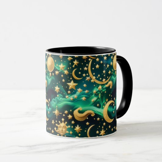 Mug - Emerald Celestial Moon マグカップ (正面右)