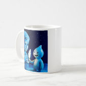 Mug enfant de la lune bleutée コーヒーマグカップ (正面左)