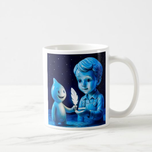 Mug enfant de la lune bleutée コーヒーマグカップ (右)