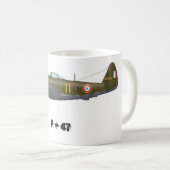 Mug Escadron de Chasse 02.003 Champagne - P47 コーヒーマグカップ (正面右)