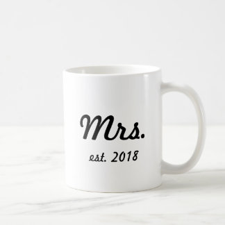Mug Est夫人の2018年のたった今結婚しました コーヒーマグカップ