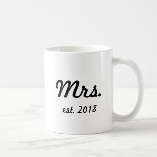 Mug Est夫人の2018年のたった今結婚しました コーヒーマグカップ (右)