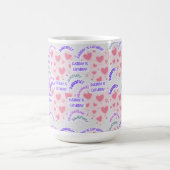 Mug "Everyday is caturday" Pawsitive vibes  コーヒーマグカップ (中央)