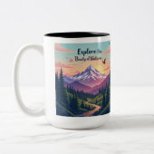 Mug "Explore the Beauty of Nature" ツートーンマグカップ (左)