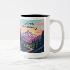 Mug "Explore the Beauty of Nature" ツートーンマグカップ