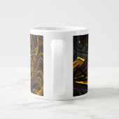 Mug - F1489 "黒い金ゴールドフロー" ジャンボコーヒーマグカップ (裏面)