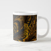 Mug - F1489 "黒い金ゴールドフロー" ジャンボコーヒーマグカップ (右)
