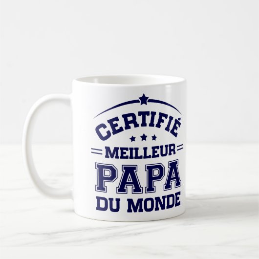Mug Fête des Pères - Meilleur Papa du Monde コーヒーマグカップ (左)
