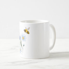 mug fleur bleu  コーヒーマグカップ