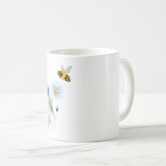 mug fleur bleu コーヒーマグカップ (正面右)