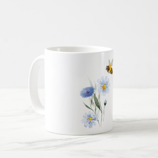 mug fleur bleu  コーヒーマグカップ (正面左)