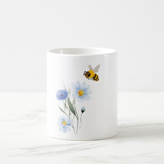mug fleur bleu  コーヒーマグカップ (中央)