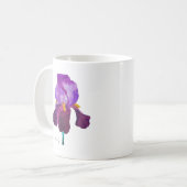 Mug fleur iris violet aquarelle コーヒーマグカップ (正面左)