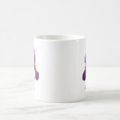 Mug fleur iris violet aquarelle コーヒーマグカップ (中央)
